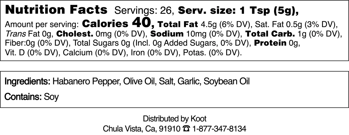 Koot Crispy Habanero Food Topper All Natural