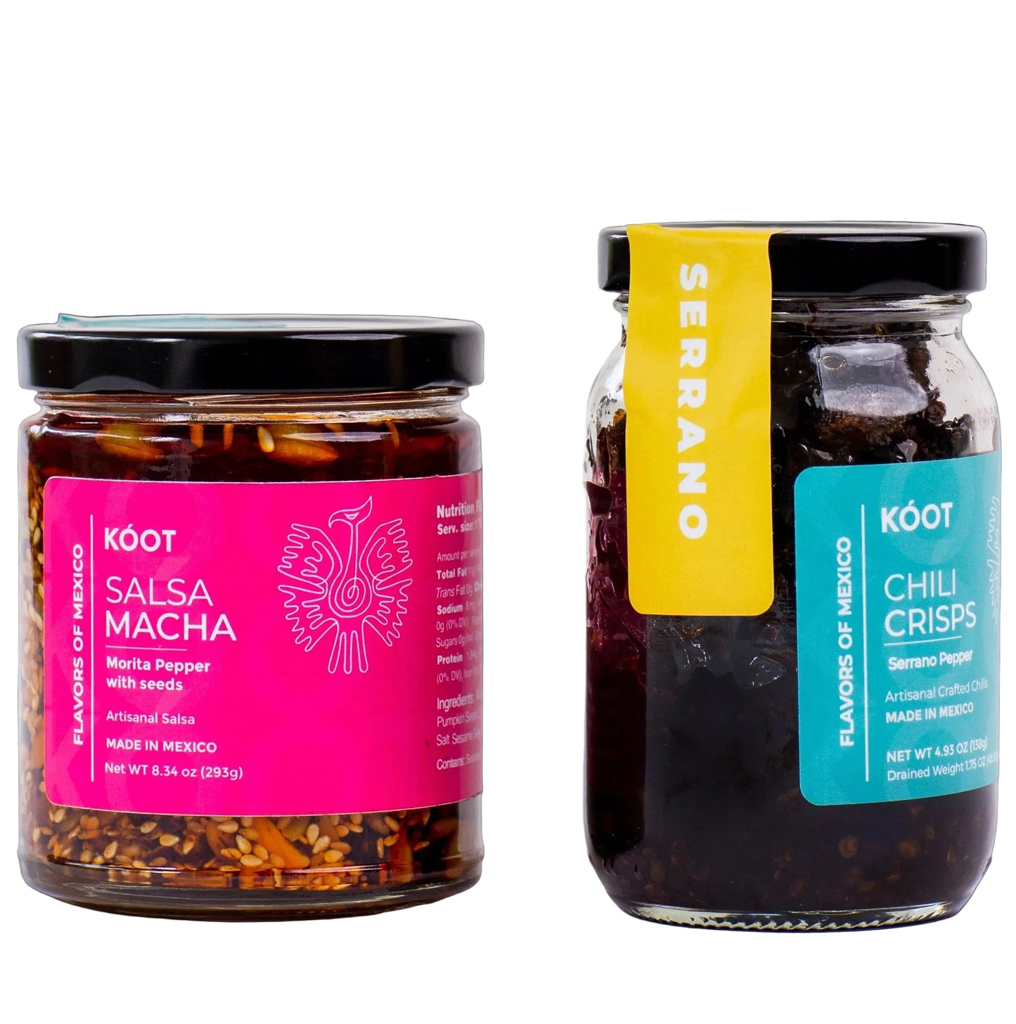 Koot Salsa Macha + Serrano Chili Crisp — Heat Duo